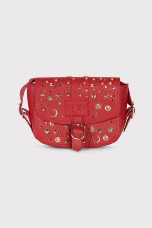 ALIX THE LABEL FANCY STUDS BAG BRIGHT RED