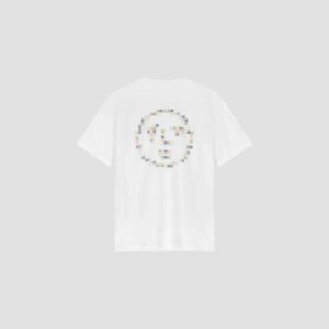 OLAF DOTTED FACE TEE OPTICAL WHITE