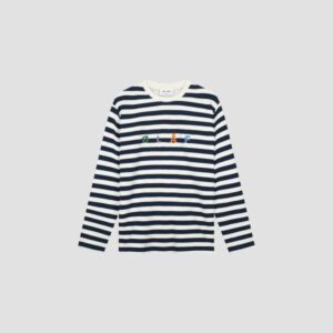 OLAF STRIPE SANS LS TEE WHITE/BLUE