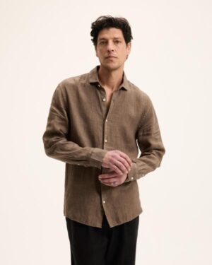 The GoodPeople Bruin heren overhemd Soho