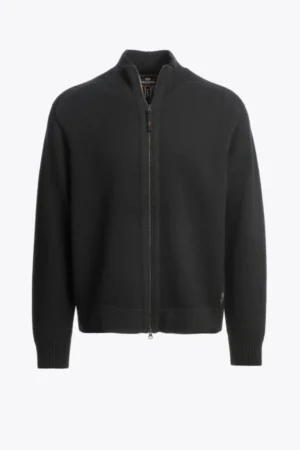 PARAJUMPERS LEVICO FULL-ZIP CARDIGAN BLACK