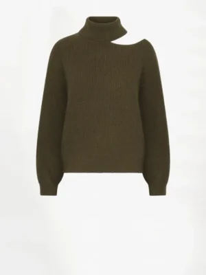 DANTE 6 MARENNA ASYMMETRICAL SWEATER MOSS OLIVE