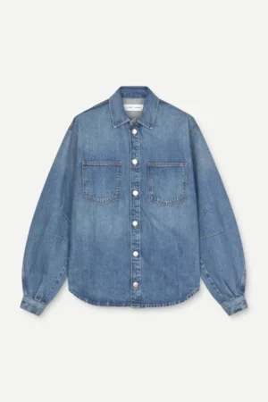 SAMSOE SAMSOE SAHARP SEAM SHIRT SEPHIA BLUE