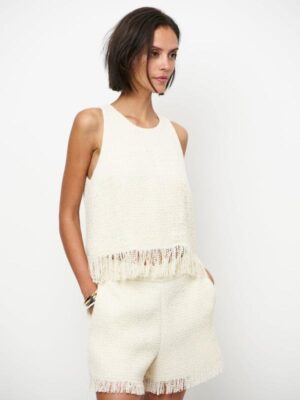 DANTE 6 Nolise fringe boucle halter top