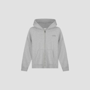 OLAF SIGNATURE ZIP HOODIE HEATHER GREY