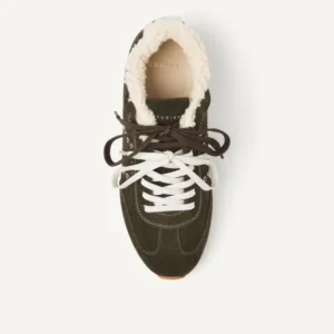 NUBIKK BILLY LOU FUR II DK GREEN SUEDE