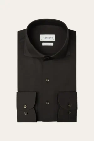 PROFUOMO SHIRT X-CUTAWAY SF D BROWN