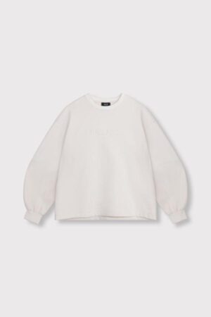ALIX THE LABEL BALLOON SLEEVE SWEATER CREAM