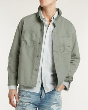 DENHAM CORE WORK OVERSHIRT GDHT GREEN