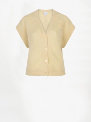 DANTE 6 ZYRA SHORT SLEEVE CARDIGAN BUTTER YELLOW
