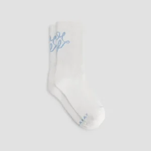 OLAF SIGNATURE LOGO SOCK OPTICAL WHITE