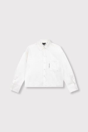 ALIX THE LABEL cropped subtle satin blouse