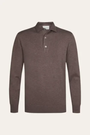 PROFUOMO POLO ONE PIECE LS AUBERGINE