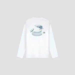 OLAF BROKEN PLATE LS TEE OPTICAL WHITE