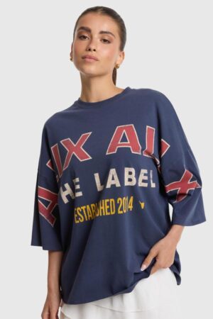 ALIX THE LABEL BIG ALIX T-SHIRT NAVY