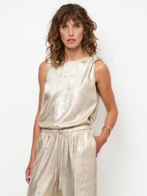 DANTE 6 Aurora embellished metallic top