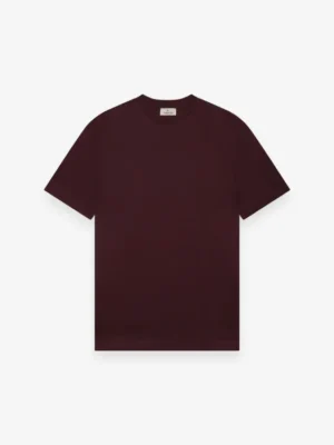 VALENZA INTERLOCK SUPIMA T-SHIRT BURGUNDY RED