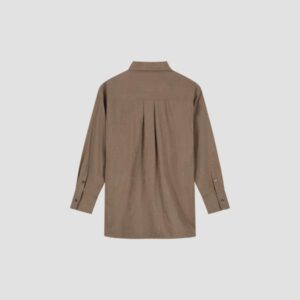 OLAF Monogram embro oversized shirt bruin dames