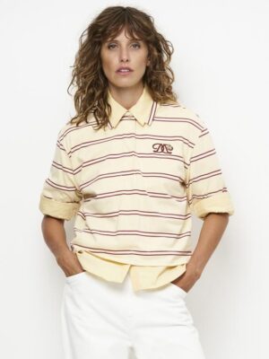 DANTE 6 CRINO EMBELLISHED STRIPED POLO SHIRT