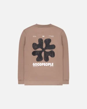 THE GOODPEOPLE LITO ARTWORK SWEATER MOCCA