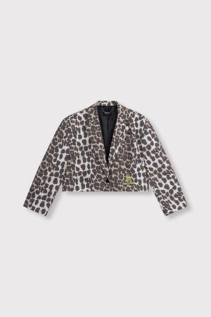 ALIX THE LABEL ANIMAL CROPPED BLAZER