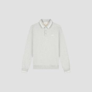 OLAF Tipping detail oversized polo grijs heren