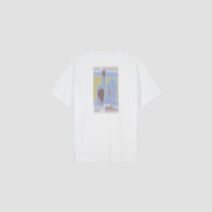 OLAF BRUSHSTROKE GRAPHIC BOXY TEE WHITE
