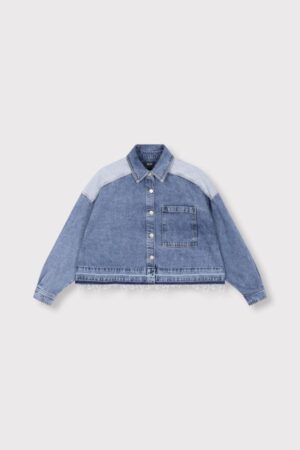 ALIX The Label mix denim blouse blauw dames