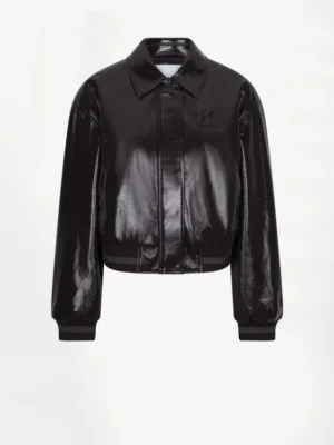 DANTE 6 DALYN FAUX CRANKLE LEATHER BOMBER DARK PLUM