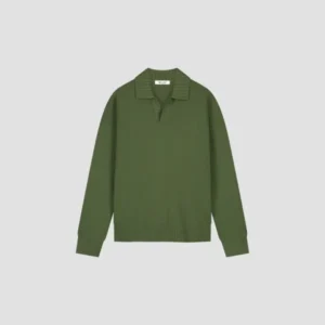 OLAF ESSENTIAL KNITTED POLO COMBU GREEN