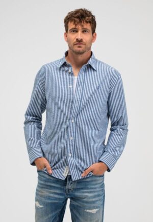 BUTCHER OF BLUE Neale stripe shirt