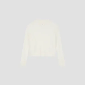 OLAF CABLE KNITTED CREWNECK OFF WHITE