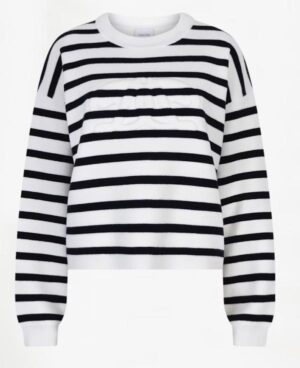 Dante 6 Twixa stripe 3d logo sweater blauw dames