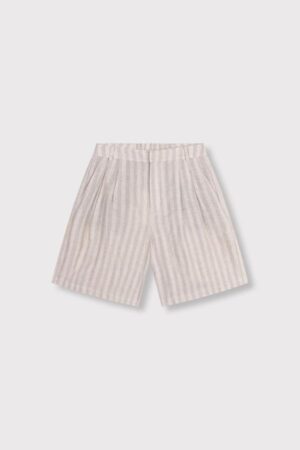ALIX THE LABEL STRIPED BERMUDA SHORT SAND